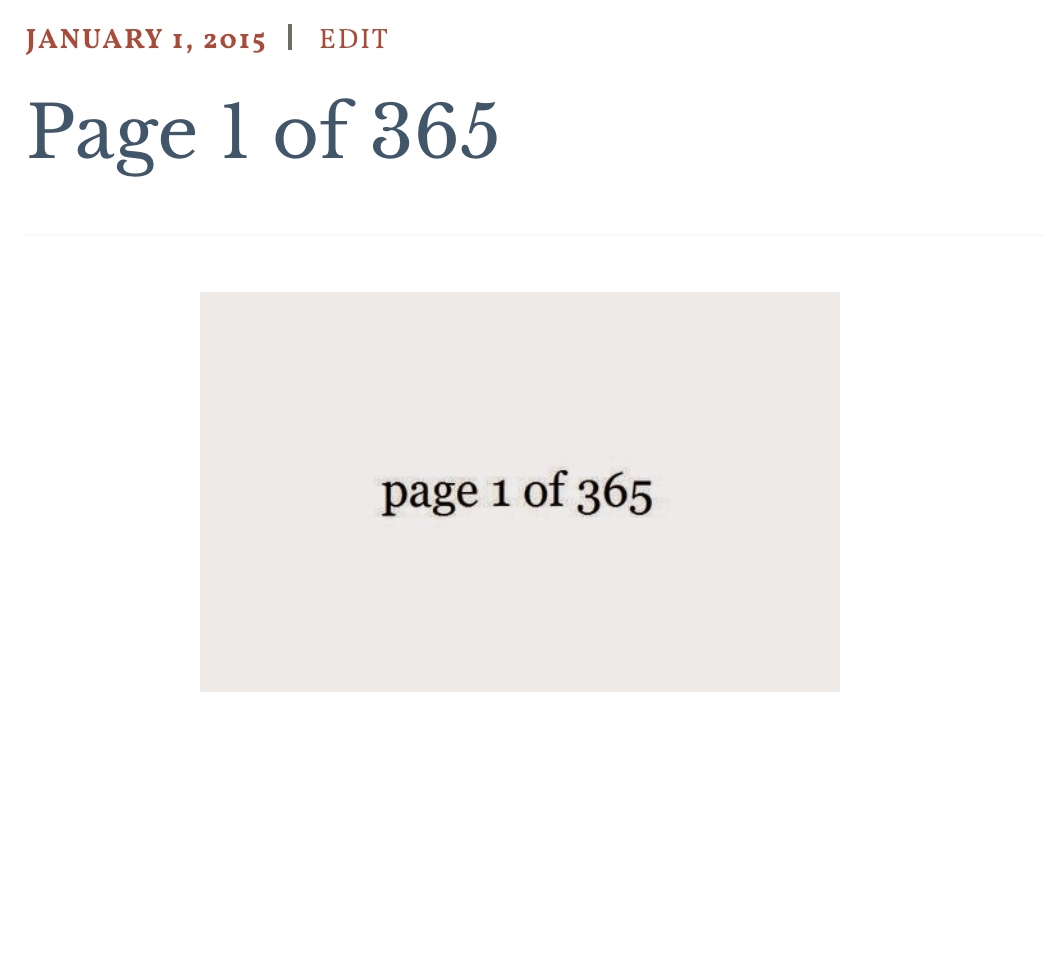 14. 365 pages project